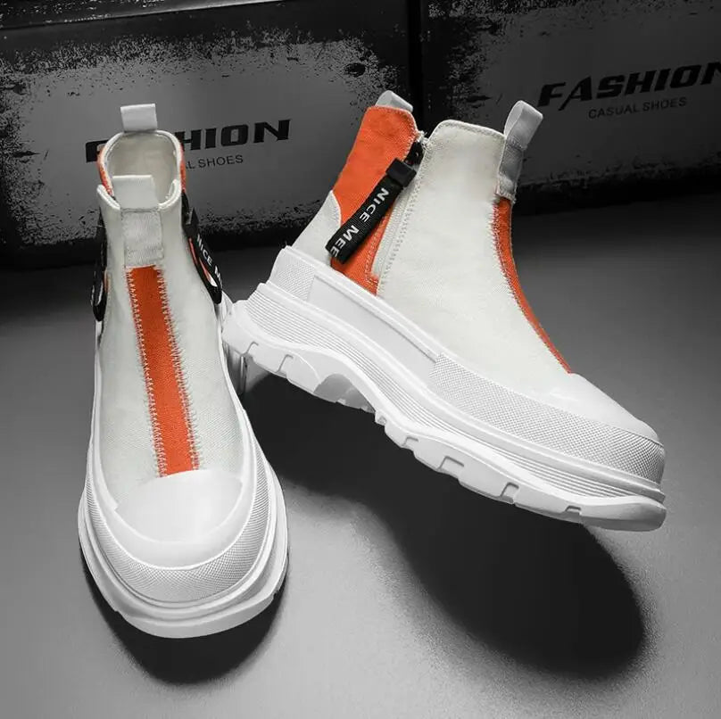 2023 Men high gang Sneakers Casual Light Comfortable Skateboard Shoes Walking Flats  Autumn Trend Platform Man Vulcanize Shoes